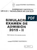 Simulacro de Examen de Admisión 2015-II - UNTELS