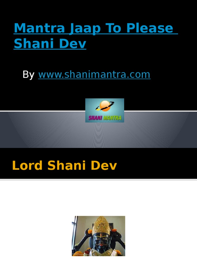 Shani Mantra Hindu Deities Hindu Literature
