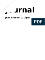 Journal: Jhan Brendel L. Digol