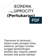 Theorema Resiprocity: (Pertukaran)