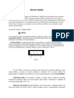 Efectul Peltier: Efectul Peltier Constă În Degajarea Sau Absorbţia de Căldură La Joncţiunea Dintre Doi Conductori