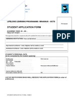 Student Application Form: Lifelong Learning Programme / Erasmus - Ects