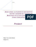 Indicatori Ai Statisticii Descriptive Pentru Distribuția Județelor României După Rata Șomajului La Femei Înregistrate În 2014