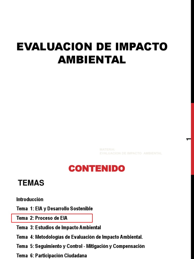 Proceso de Evaluación de Impacto Ambiental | PDF | Evaluación de ...