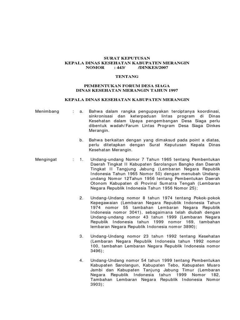 Contoh Sk Desa Siaga Pdf Pdf