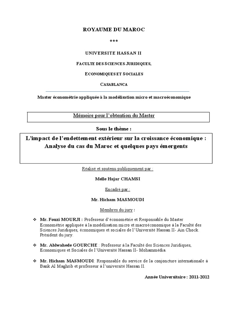 Impact de la Dette sur la Croissance | PDF | Dette publique | Dettes