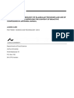 Understanding the Biology of Glandular Trichomes and Use of External Stress for Improving the Content of Bioactive Compounds in Artemisia Thesis 2012 Annua AKJ