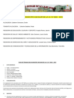 Plan de Trabajo Del Municipio Escolar de La i e n 2024 2015