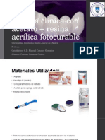 Tecnica Clinica Con Acetato y Resina Fotocurable