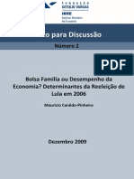Bolsa Familia Ou Desempenho Da Economia IPEA