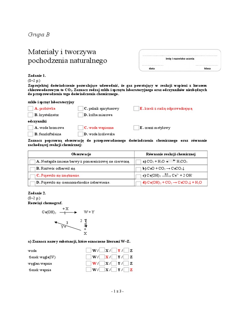 Materiały I Tworzywa Pochodzenia Naturalnego Sprawdzian To Jest Chemia