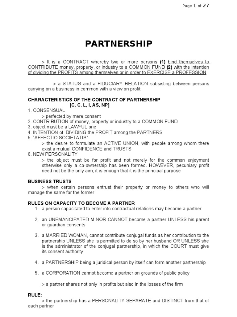 assignments and transfer of partnership rights