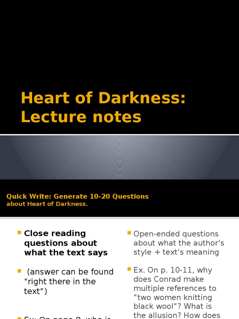 heart of darkness lecture intro part i narrative structure 3 layers