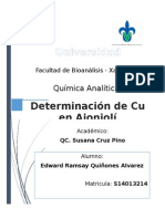 Determinación de Cu en Ajonjoli