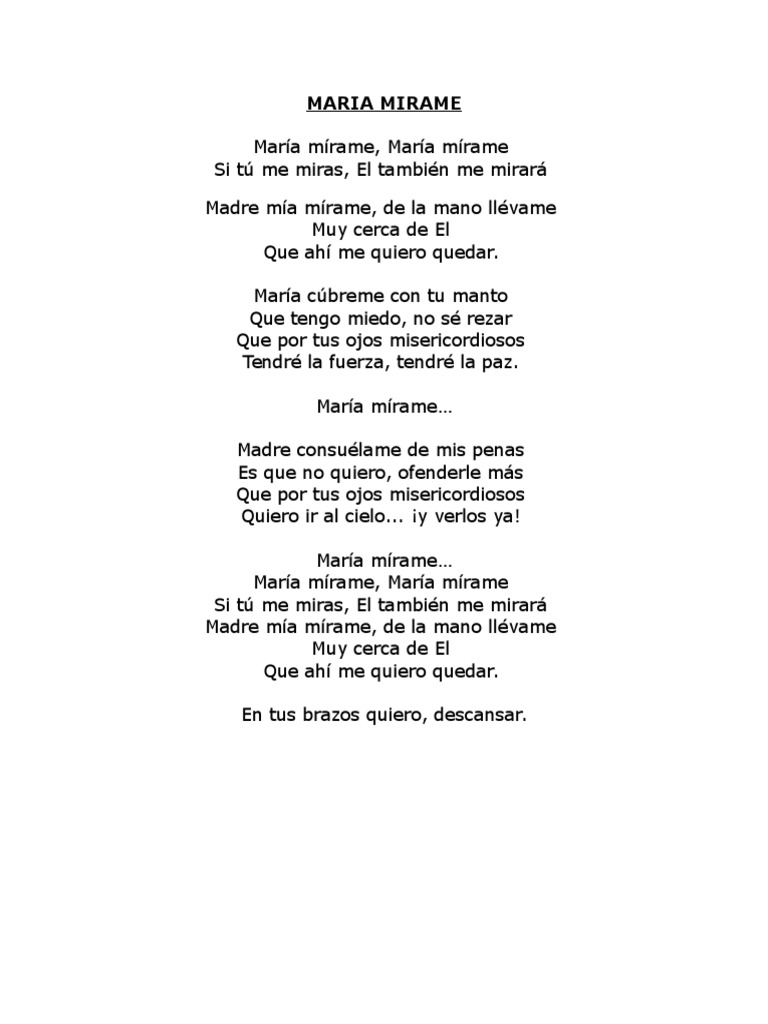 Maria Mirame | Bendición | Cristo (Título)