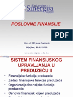 Predavanje II - Finansijska Funkcija Preduzeća