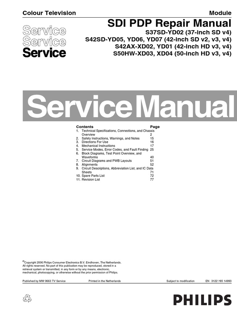 ... Array - philips s42ax varios modelos pdf power supply electrostatic rh  es ...