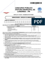 Prova-742-245 Administrador Prefeitura de Londrina