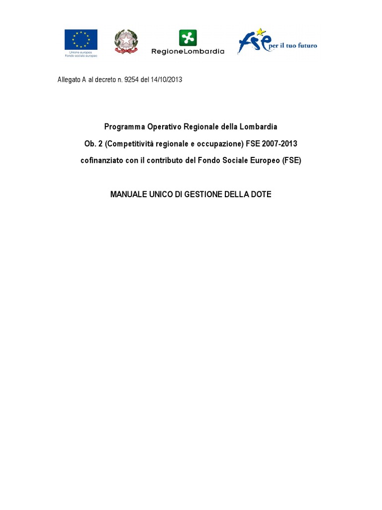 Manuale Unico Di Gestione Della Dotepdf
