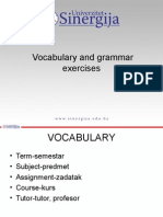 Vocabulary and Grammar Exercises