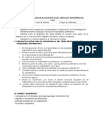 Guía de Entrevista a Docentes Del Área de Matemática