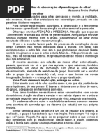 FREIRE, M. Educando o Olhar Da Observação - Aprendizagem Do Olhar.