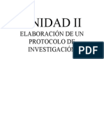 Unidad II Elaboración de Un Protocolo de Investigación