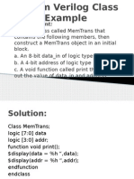 System Verilog Class MemTrans Example