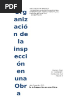 Organización de La Inspección de Obras