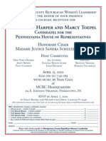 Toepel-Harper Fundraiser Flyer