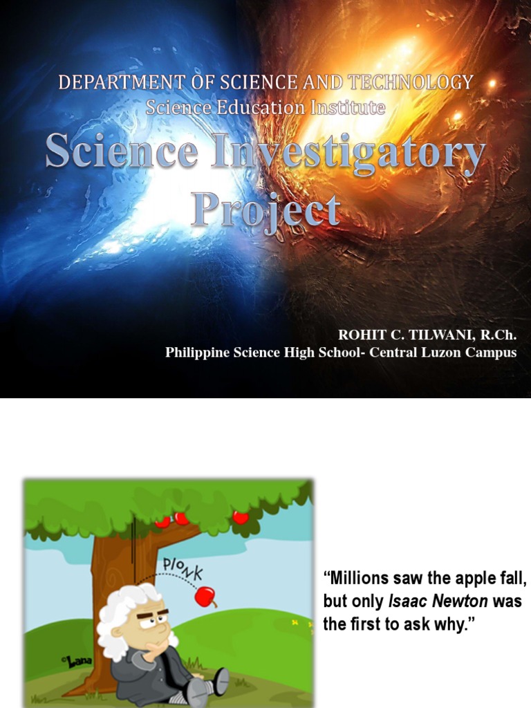 Science Investigatory Project Scientific Method Science