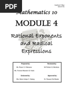 Download MATH 10 Module 4 Rational Exponents and Radical Expressions by Karla del Rosario SN290688668 doc pdf