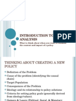 Introduction To Policy Analysis