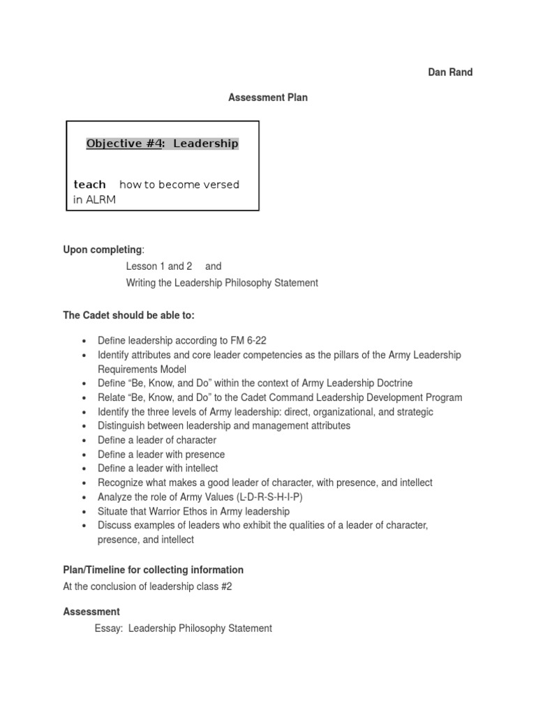 863 Courseassessmentplan | PDF | Leadership | Test (Assessment)