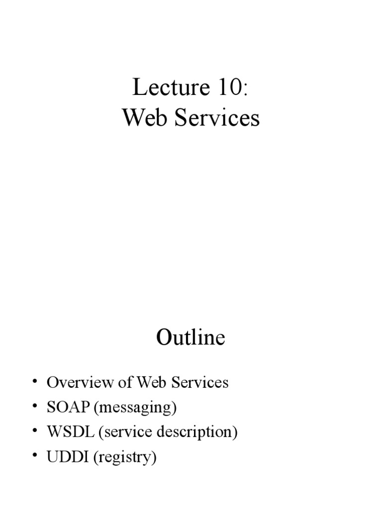 Slides 10 WebServices | PDF | Soap | Web Service