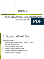 TOPIC 5 (Administrative Plan) 