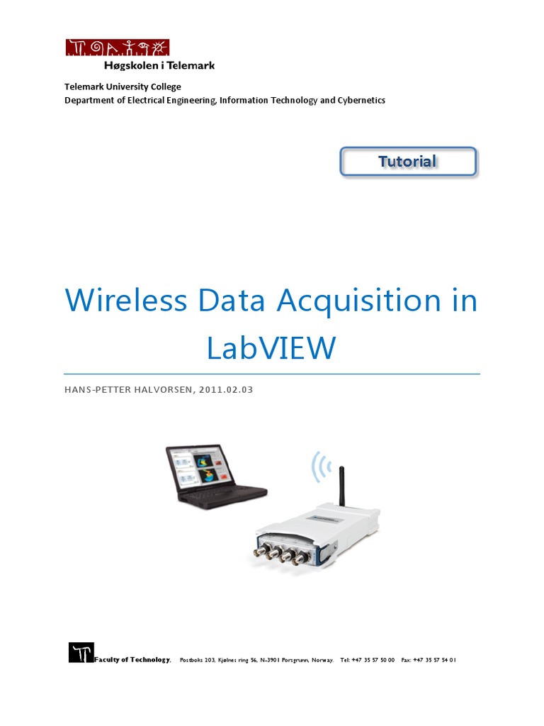 Wireless Data Acquisition in LabVIEW PDF | PDF