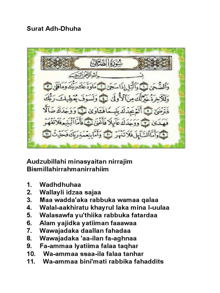 Download 99+ Contoh Surat Surat Dhuha Terbaru Gratis