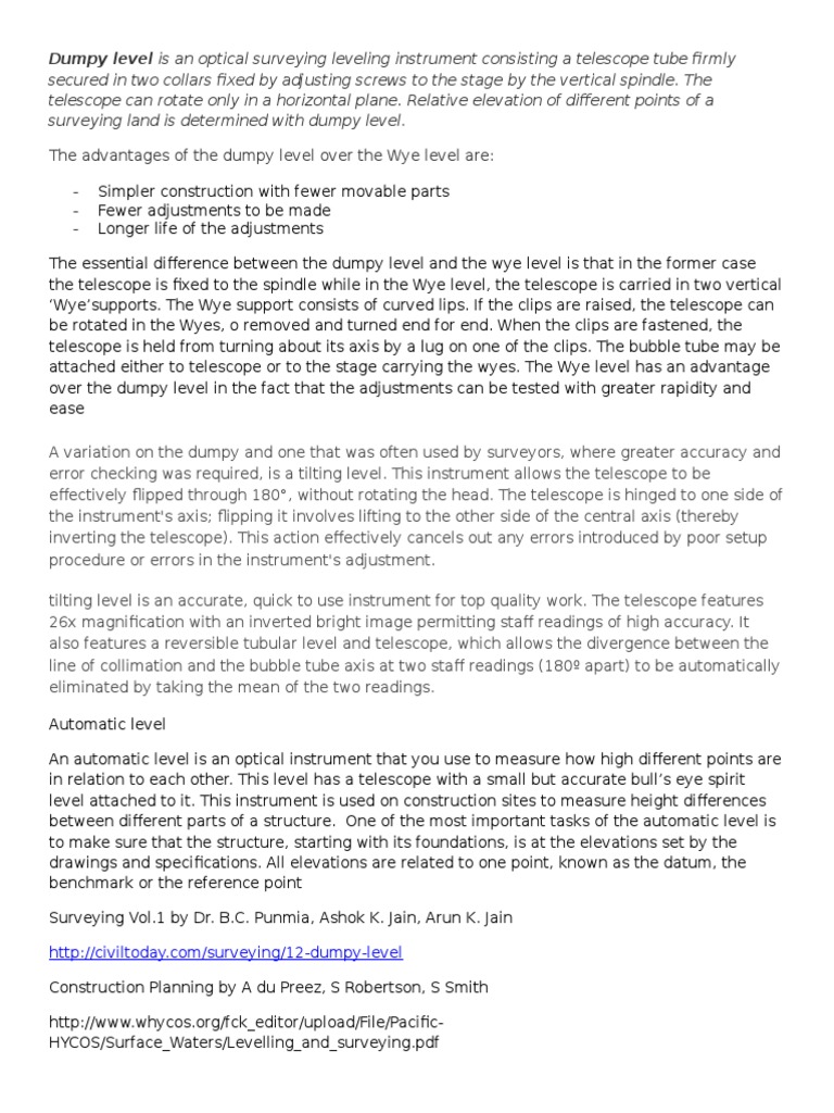 Dumpy Level | PDF | Scientific Observation | Natural Philosophy