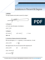 Inclination Calculations in Percent & Degree