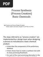 Process Synthesis (Process Creation)