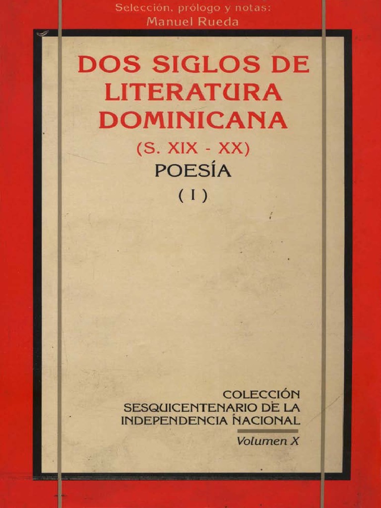Manuel Rueda - Dos Siglos de Literatura Dominicana (S. XIX - XX) Poesía ...