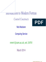 Introduction To Modern Fortran: Control Constructs