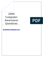 Computer Awereness 2000 Qustns Guide4Xam PDF
