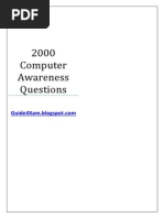 Computer Awereness 2000 Qustns Guide4Xam PDF