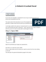 VBA Code To Unlock A Locked Excel Sheet