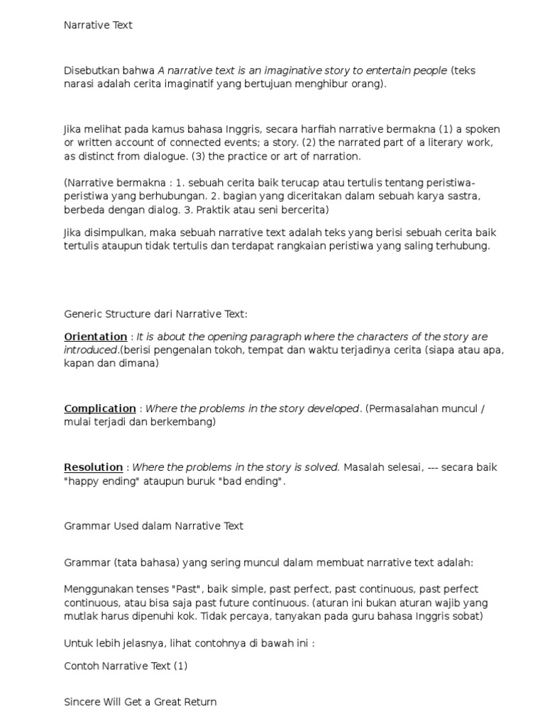 Narrative Text Rokok Merokok