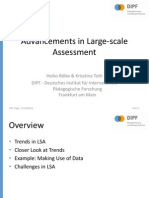 Advancements in Large Scale Assessments Heiko Rolke