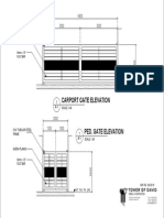 Carport Gate Elevation: 2"X4" Tubular Steel Frame