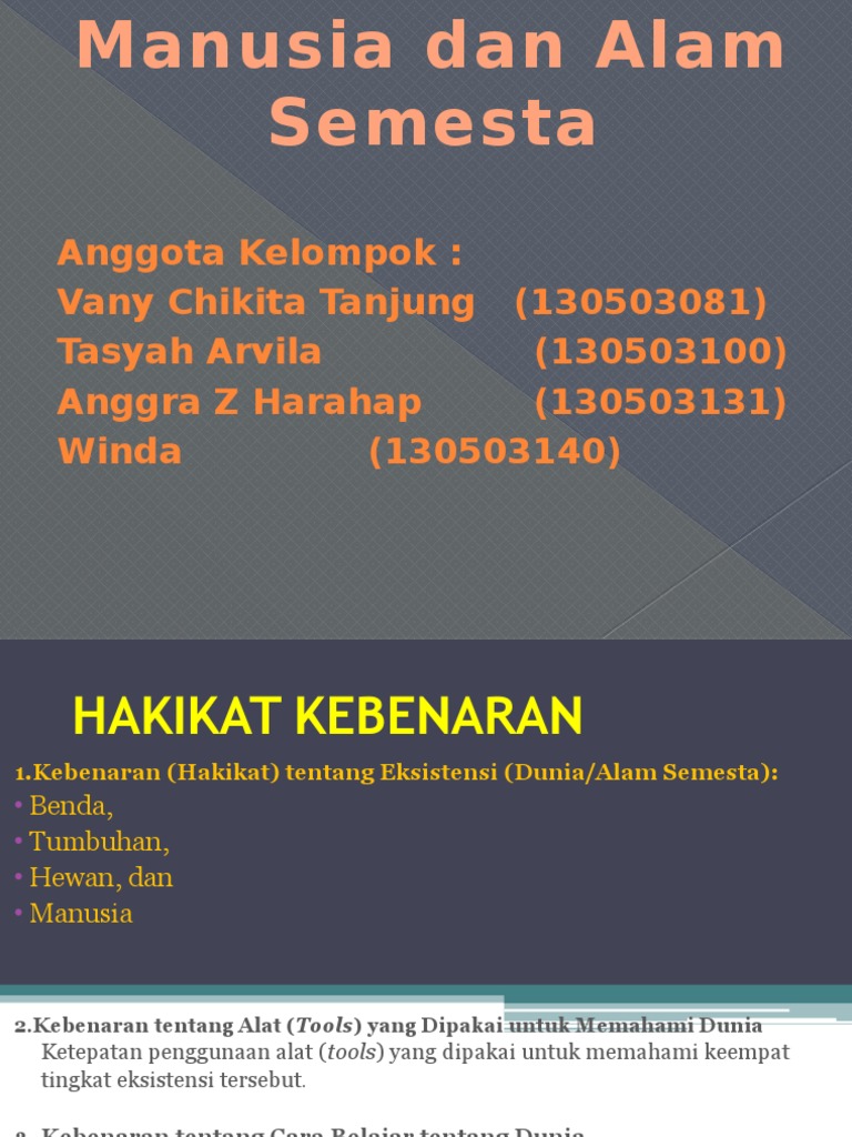 Hakikat Alam Semesta dan Manusia | PDF